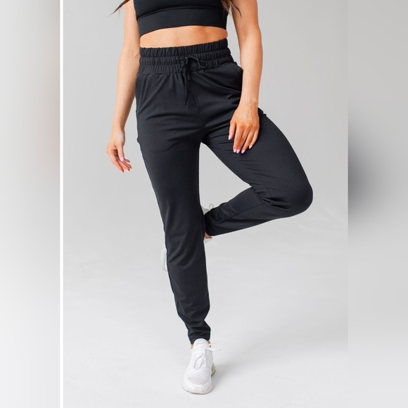 Savvi Pants - SAVVI Women's  Comfy stretchy Street Joggers BLACK | Size Small